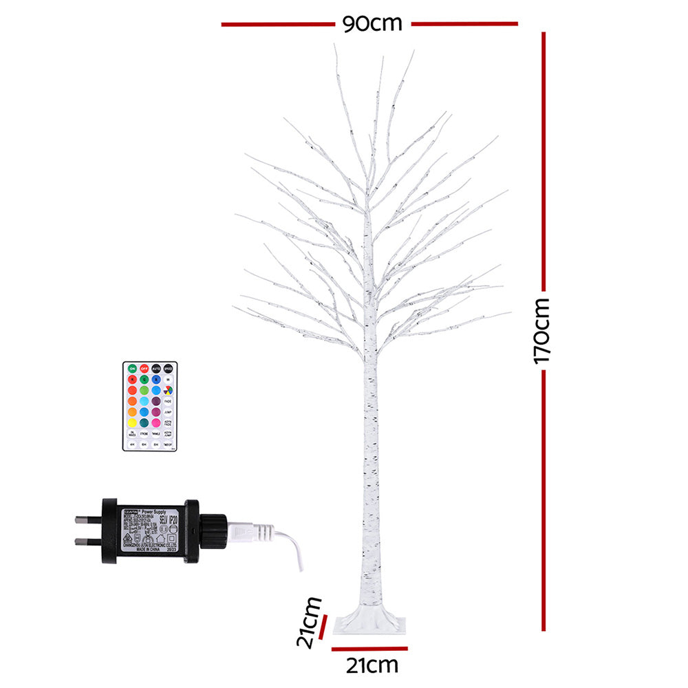 1.7M Christmas Tree 120 RGB LED Lights Jingle Jollys - 0
