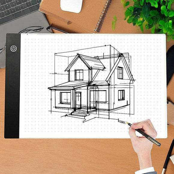 A4 LED Light Box Tracing Board Art Design Stencil Tattoo Copy Drawing Pad - RnR Galore
