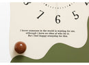 Abstract Modern Wall Clock - Silent Non - Ticking Decorative Clock with Wavy Design & Ceramic Accent(Brown) - RnR Galore