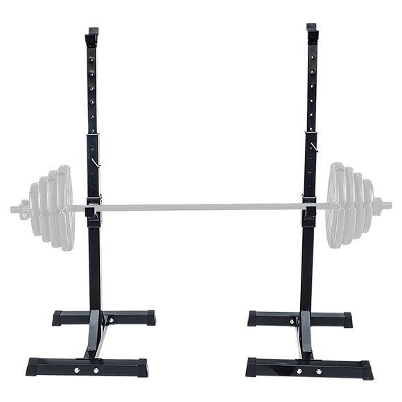 Adjustable Squat Rack Pair Steel Barbell Bench Press Stands Gym Home - RnR Galore