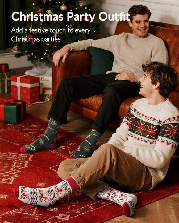 Advent Calendar 2025 Adult Men 24 Days of Christmas Cotton Socks US 7 - 13 Fun Christmas Sock Advent Calendar for Men Funny Gifts for Dad Boyfriend Husband Brother Random Socks Gift Box - RnR Galore