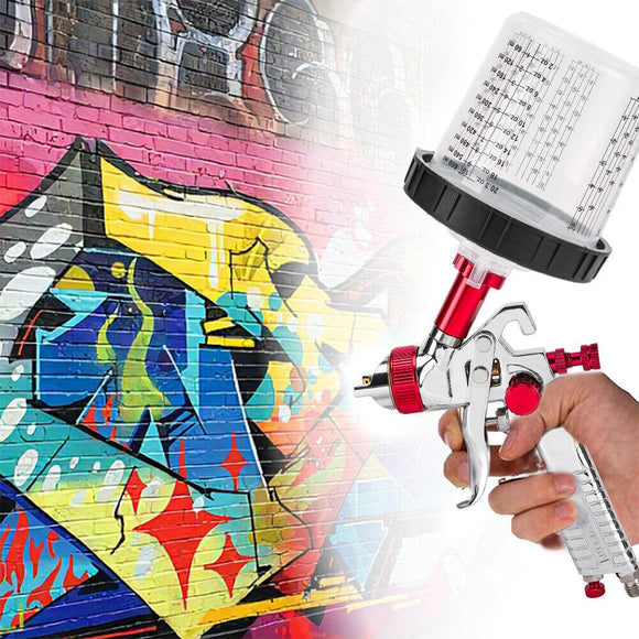 Air HVLP Spray Gun Paint Gun 600CC Gravity Feed Cup 1.4mm 1.7mm 2mm Tip AU Stock - RnR Galore