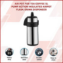 Air Pot for Tea Coffee 5L Pump Action Insulated Airpot Flask Drink Dispenser - RnR Galore