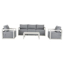 Alfresco 5 - Seater Deep - Seated Patio Set – White - RnR Galore