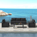 Alfresco 5 - Seater Deep - Seated Patio Set – White - RnR Galore