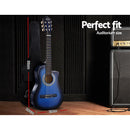 Alpha 34 Inch Classical Guitar Wooden Body Nylon String w/ Stand Beignner Blue - RnR Galore