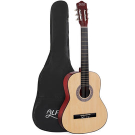 Alpha 39 Inch Classical Guitar Wooden Body Nylon String Beginner Gift Natural - RnR Galore