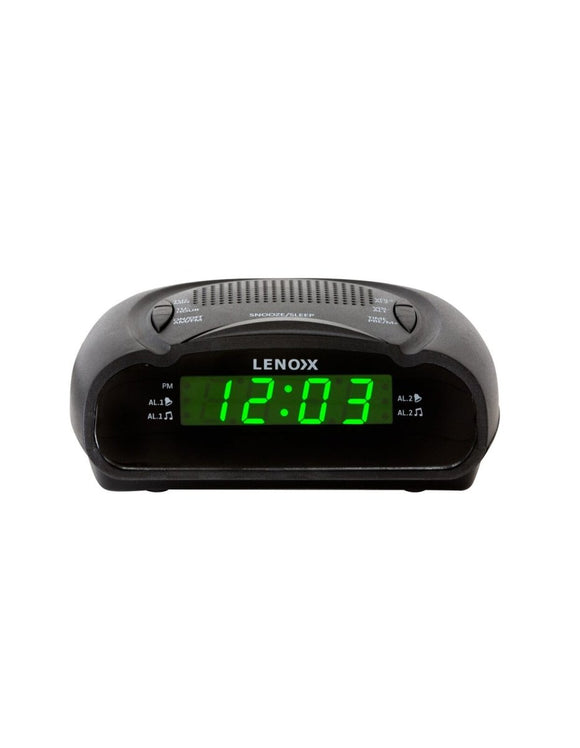 AM/FM Alarm Clock & Radio w/ Green LED Time Numbering - RnR Galore