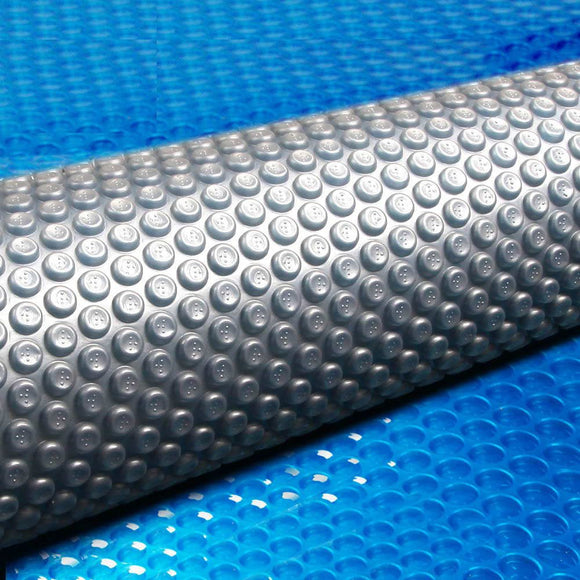 Aquabuddy Pool Cover 11x6.2m 400 Micron Swimming Pool Solar Blanket Blue Silver - RnR Galore