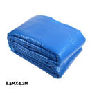 Aquabuddy Pool Cover 500 Micron 8.5x4.2m Silver Swimming Pool Solar Blanket 5.5m Blue Roller - RnR Galore