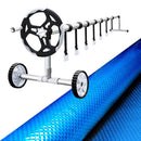 Aquabuddy Pool Cover 500 Micron 8x4.2m Blue Swimming Pool Solar Blanket 5.5m Roller - RnR Galore