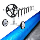 Aquabuddy Pool Cover 500 Micron 8x4.2m Silver Swimming Pool Solar Blanket 5.5m Roller - RnR Galore