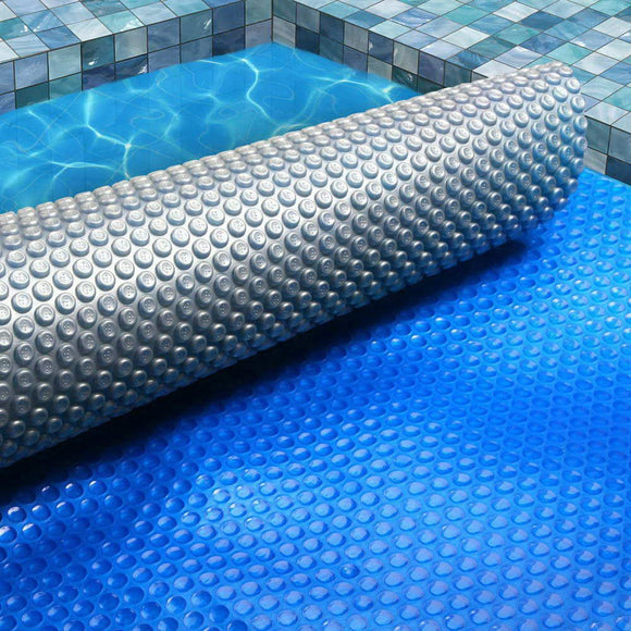 Aquabuddy Pool Cover 500 Micron 9.5x5m Swimming Pool Solar Blanket Blue Silver - RnR Galore