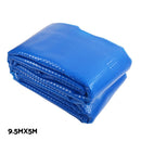Aquabuddy Pool Cover 9.5x5m 400 Micron Silver Swimming Pool Solar Blanket 5.5m Roller - RnR Galore
