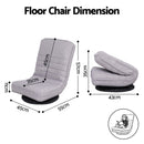 Ariss Swivel Floor Chair 360 Adjustable Foldable Lounge Seat Floor Sofa Chair Grey - RnR Galore