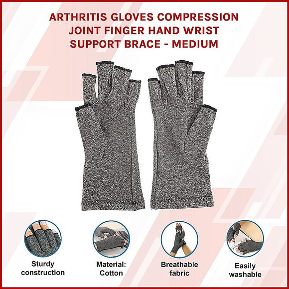 Arthritis Gloves Compression Joint Finger Hand Wrist Support Brace - Medium - RnR Galore