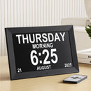 Artiss 10" Digital Day Clock Alarm Calendar Dementia Date Week Desk Clocks Black - RnR Galore