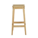 Artiss 2x Bar Stools Rubber Wood Stool Counter Chair Rattan Barstools Kitchen - RnR Galore