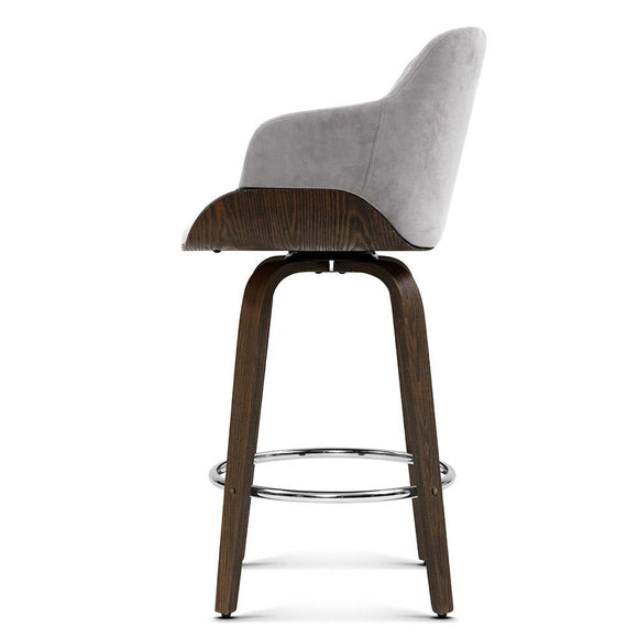 Artiss 2x Bar Stools Swivel Velvet Padded Wooden - RnR Galore