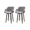 Artiss 2x Bar Stools Swivel Velvet Padded Wooden - RnR Galore