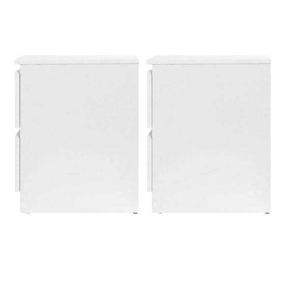Artiss 2x Bedside Table 2 Drawers - PEPE White - RnR Galore