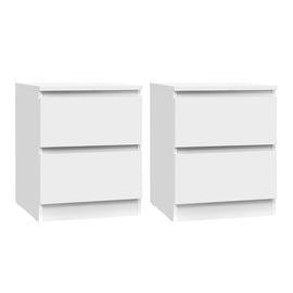 Artiss 2x Bedside Table 2 Drawers - PEPE White - RnR Galore