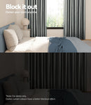 Artiss 2X Blockout Curtains Eyelet 140x230cm Grey Shine - RnR Galore