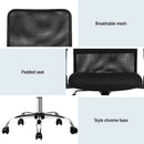 Artiss 2x Mesh Office Chair Mid Back Black - RnR Galore