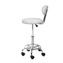 Artiss 2x Salon Stool Swivel Chair Backrest White - RnR Galore