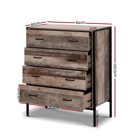 Artiss 4 Chest of Drawers - BARNLY - RnR Galore