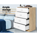 Artiss 4 Chest of Drawers - BURL - RnR Galore
