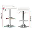 Artiss 4x Bar Stools Faux Leather Chair White - RnR Galore