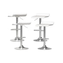 Artiss 4x Bar Stools Faux Leather Chair White - RnR Galore