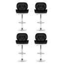 Artiss 4x Bar Stools Gas Lift Padded Leather Black & White - RnR Galore