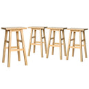 Artiss 4x Bar Stools Kitchen Chairs Wooden Nature - RnR Galore