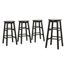 Artiss 4x Bar Stools Round Chairs Wooden Black - RnR Galore