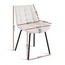 Artiss 4x Dining Chairs Velvet Tufted Kitchen Lounge Cafe Accent Chair Beige - RnR Galore