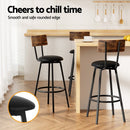Artiss 4X Industrial Bar Stools Upholstered Counter Chairs Steel Frame Anti - Scratch - RnR Galore