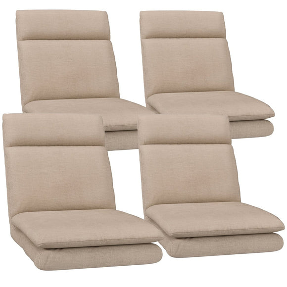 Artiss 4XFloor Chair Sofa Linen Beige - RnR Galore