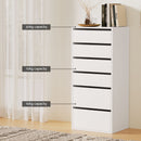 Artiss 6 Chest of Drawers Dresser Tallboy White - RnR Galore