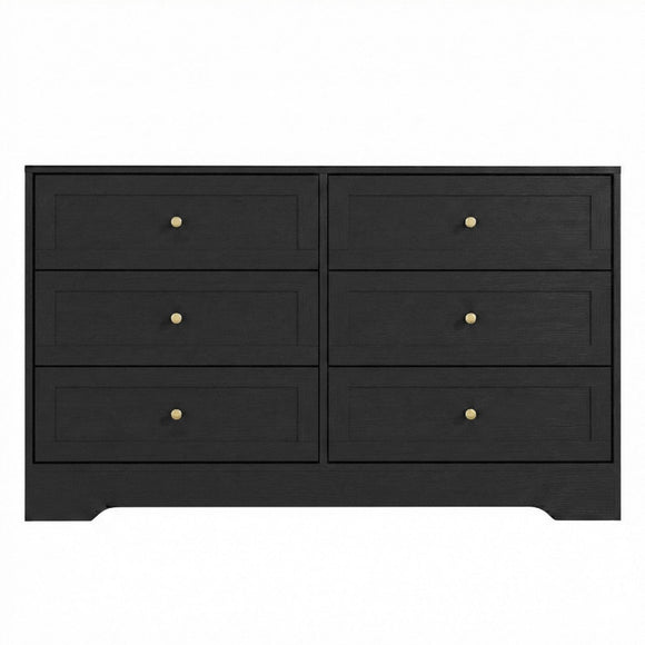 Artiss 6 Chest of Drawers Tallboy Cabinet - LEIF Black - RnR Galore