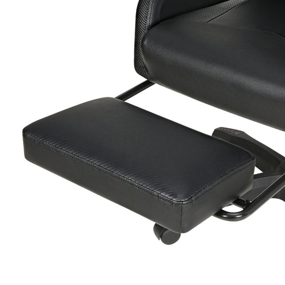 Artiss 6 Point Massage Gaming Office Chair 7 LED Footrest Black - RnR Galore