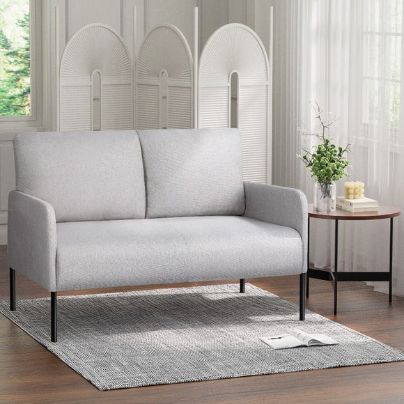 Artiss Armchair 2 - Seater Sofa Pillow Linen Grey - RnR Galore