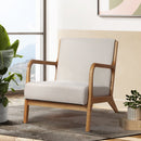 Artiss Armchair Fabric Beige Olive - RnR Galore