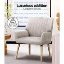 Artiss Armchair Fabric Beige Sebastini - RnR Galore