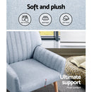 Artiss Armchair Fabric Blue Grey Sebastini - RnR Galore