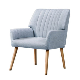 Artiss Armchair Fabric Blue Grey Sebastini - RnR Galore