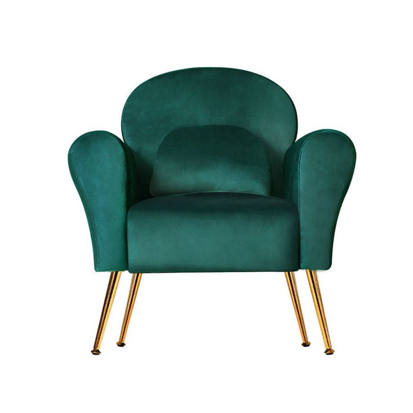 Artiss Armchair Green Velvet Caroline - RnR Galore
