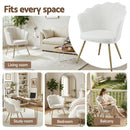 Artiss Armchair Teddy Fleece White Callista - RnR Galore