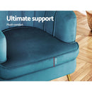 Artiss Armchair Velvet Blue Norvia - RnR Galore